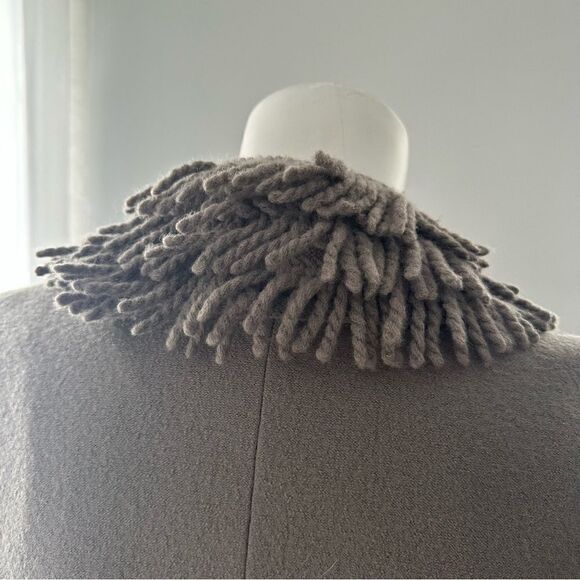 Marc Cain 100% Wool Fringe Collar Blazer Sz 14 - Picture 11 of 15